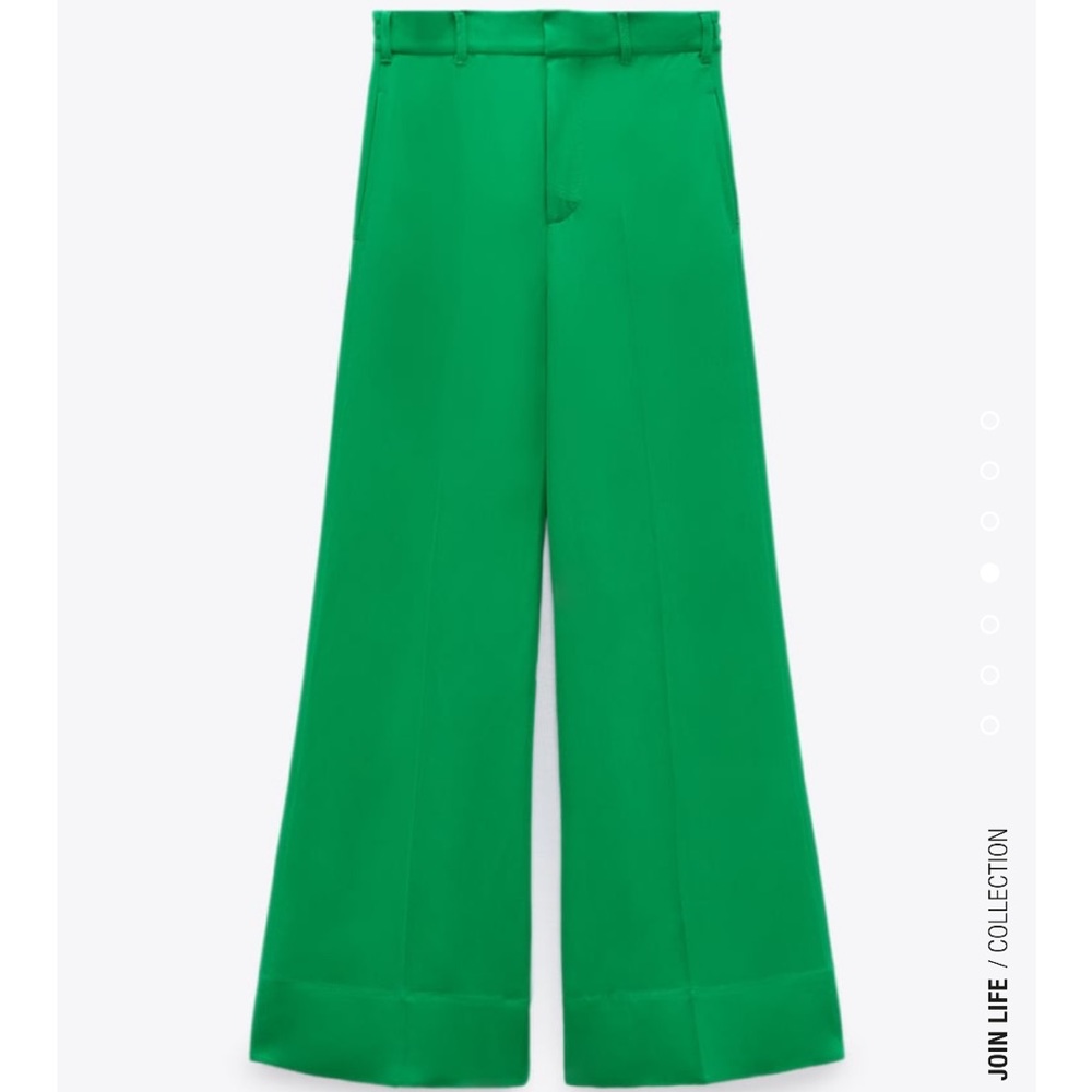 Flowy palazzo pants from Zara with the tag